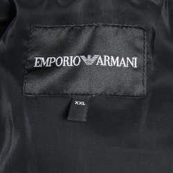 Pre Owned Emporio Armani Black Polyester Padded Puffer Jacket XXL