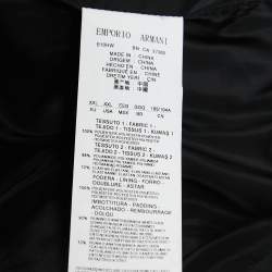 Pre Owned Emporio Armani Black Polyester Padded Puffer Jacket XXL