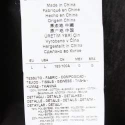 مملوكة مسبقًا Emporio Armani Black Jersey Logo Band Detail T-Shirt L