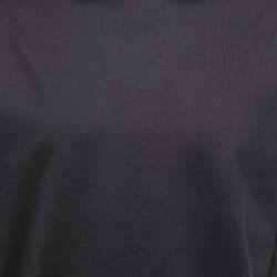مملوكة مسبقًا Emporio Armani Black Jersey Logo Band Detail T-Shirt L