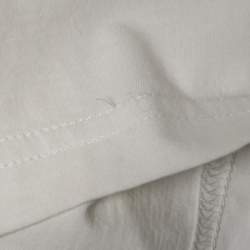 Pre Owned Emporio Armani Misura White Logo Print Cotton Long Sleeve T-Shirt XL