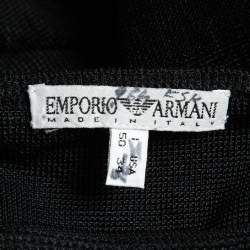 Pre Owned Emporio Armani Black Knit Long Sleeve Jumper L