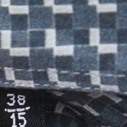 Emporio Armani Grey Patterned Cotton and Wool Knit Full Sleeve Shirt S