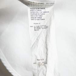 Pre Owned Emporio Armani White Cotton Contrast Trim Detail Button Front Shirt XL