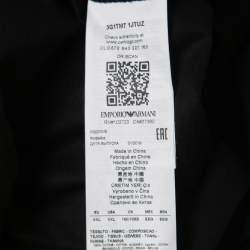 Pre Owned Emporio Armani Black Cotton Logo Print T-Shirt 2XL