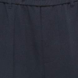 Pre Owned Emporio Armani Navy Blue Wool Blend Trousers L