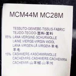 Pre Owned Emporio Armani Black Striped Wool & Cashmere Knit Sweater L