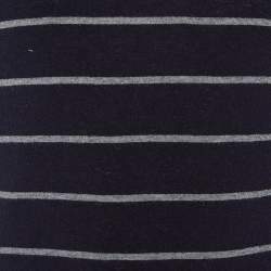 Pre Owned Emporio Armani Black Striped Wool & Cashmere Knit Sweater L