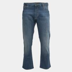 Emporio Armani Blue Denim Straight Fit Jeans XXL/Waist 39"