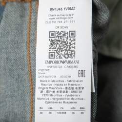Emporio Armani Blue Denim Straight Fit Jeans XXL/Waist 39"