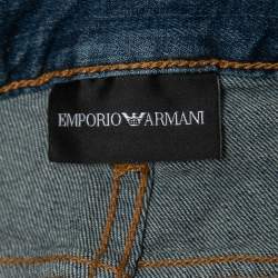 Emporio Armani Blue Denim Straight Fit Jeans XXL/Waist 39"