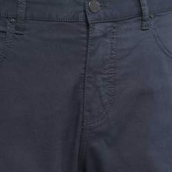 Pre Owned Emporio Armani Navy Blue Cotton Regular Fit Trousers XXL