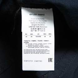 Pre Owned Emporio Armani Navy Blue Cotton Regular Fit Trousers XXL