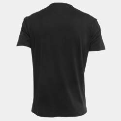 مملوكة مسبقًا Emporio Armani Essential Black Cotton Crew Neck T-Shirt L