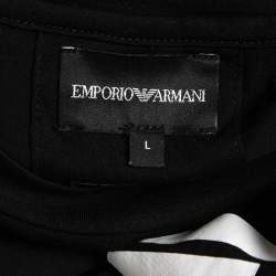 مملوكة مسبقًا Emporio Armani Essential Black Cotton Crew Neck T-Shirt L