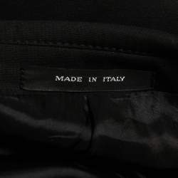 Pre Owned Emporio Armani Black Wool Josh Line Suit L