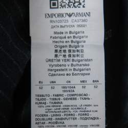 Pre Owned Emporio Armani Navy Blue Pinstriped Wool City Line Suit XL