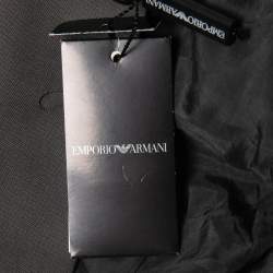 Pre Owned Emporio Armani Grey Wool Blend Cut-Out Detail Single Breasted Blazer M 