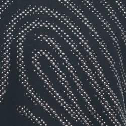 Pre Owned Emporio Armani Black Studded Cotton Half Sleeve T-Shirt XXL