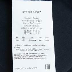 Pre Owned Emporio Armani Black Studded Cotton Half Sleeve T-Shirt XXL