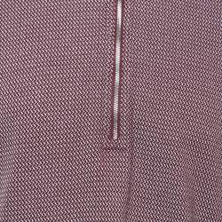 Emporio Armani Burgundy Patterned Cotton Polo T-Shirt XXL