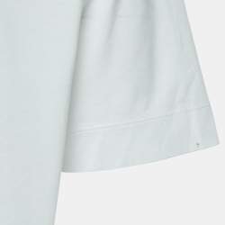 Pre Owned Emporio Armani White Logo Embroidered Cotton Box Fit T-Shirt XL