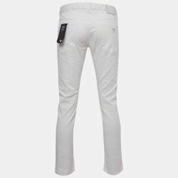Pre Owned Emporio Armani White Denim Slim Fit Jeans L/Waist 34.5"