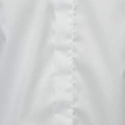 Pre Owned Emporio Armani White Cotton No Iron Button Front Shirt M