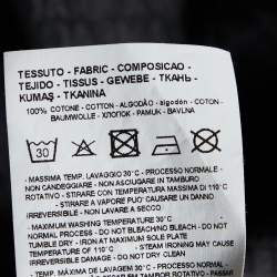 Pre Owned Emporio Armani Black Logo Pattern Cotton Regular Fit Shirt XL