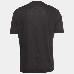 Pre Owned Emporio Armani Black Cotton T-Shirt L