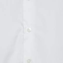 Pre Owned Emporio Armani White Back Print Cotton Long Sleeve Shirt XL