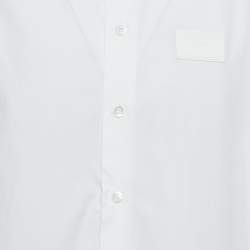 Pre Owned Emporio Armani White Back Print Cotton Long Sleeve Shirt XL