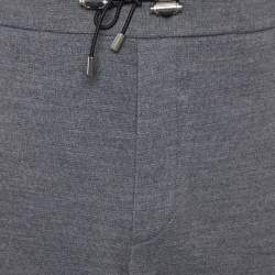 Pre Owned Emporio Armani Grey Knit Jogger Pants XL