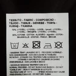 Pre Owned Emporio Armani Black r-EAcreate Logo Print Tencel Crew Neck T-Shirt L