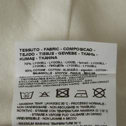 مملوكة مسبقًا Emporio Armani White r-EAcreate Embroidery Tencel Crew Neck T-Shirt L