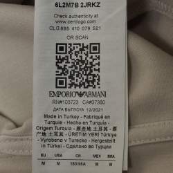 Emporio Armani Grey Knit Zip Front Jacket M