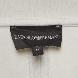 Emporio Armani Grey Knit Zip Front Jacket M