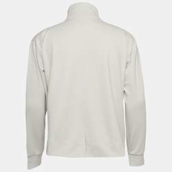 Emporio Armani Grey Knit Zip Front Jacket M
