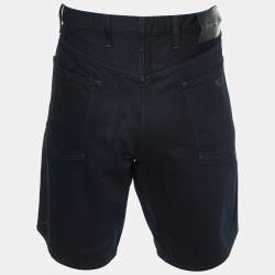 Emporio Armani Black Cotton Denim Shorts XL/Waist 38"