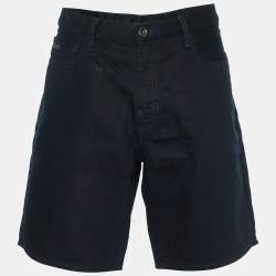 Emporio Armani Black Cotton Denim Shorts XL/Waist 38"