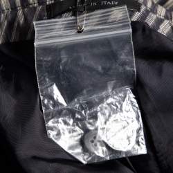 Pre Owned Emporio Armani Grey Diagonal Striped Cotton Jacket XL