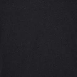Pre Owned Emporio Armani Black Cotton Patch Detail V-Neck T-Shirt M