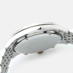 Emporio Armani Navy Blue Two Tone Stainless Steel AR6088 Men's Wristwatch 46 mm
