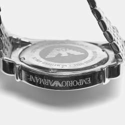 Pre Owned Emporio Armani Black Stainless Steel AR-0282 Men's Wristwatch 41 mm 