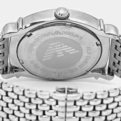 Pre Owned Emporio Armani Black Stainless Steel AR-0282 Men's Wristwatch 41 mm 