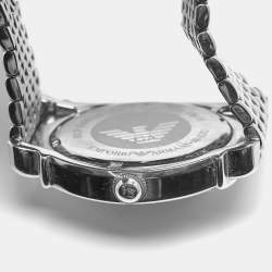 Pre Owned Emporio Armani Black Stainless Steel AR-0282 Men's Wristwatch 41 mm 