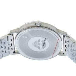 Pre Owned Emporio Armani Grey Stainless Steel AR11068 Men's Wristwatch 41 mm