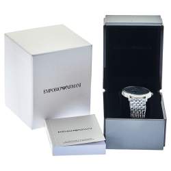 Pre Owned Emporio Armani Grey Stainless Steel AR11068 Men's Wristwatch 41 mm