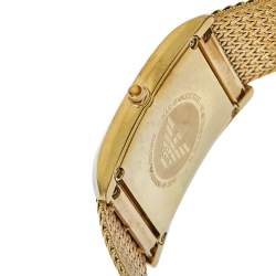 Pre Owned Emporio Armani Mother of Pearl Gold Plated Stainless Steel AR2016 Men's Wristwatch 31 mm