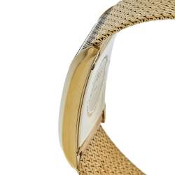 Pre Owned Emporio Armani Mother of Pearl Gold Plated Stainless Steel AR2016 Men's Wristwatch 31 mm